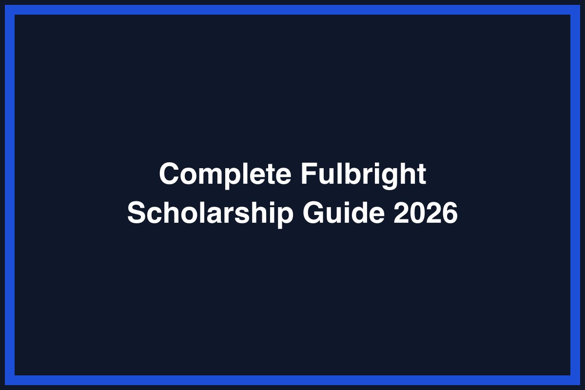 Complete Fulbright Scholarship Guide 2026